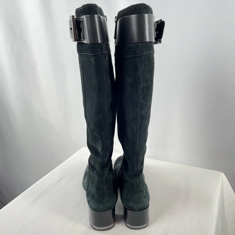 Tory Burch Suede Riding Boots in Black Size‎ 10
